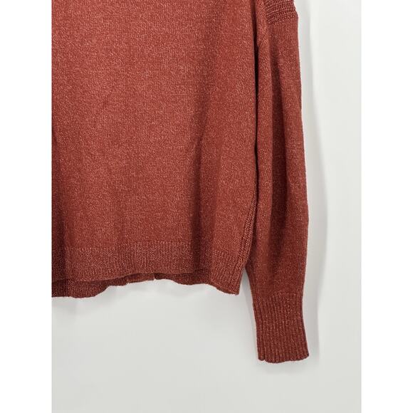 Market & Spruce Rust Button Front Cardigan Sweater Women’s Large Soft Knit - Picture 10 of 16